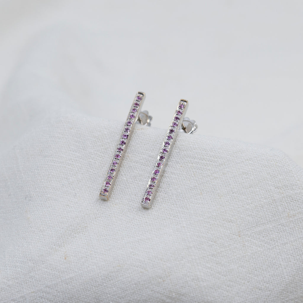 Ohrstecker Weissgold 750 mit Saphiren