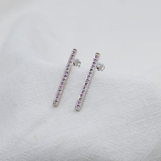 Ohrstecker Weissgold 750 mit Saphiren