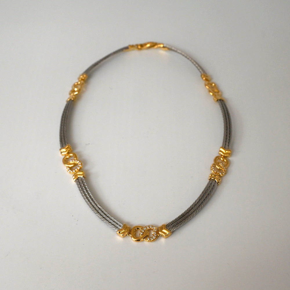 Collier Gelb-Weissgold 750