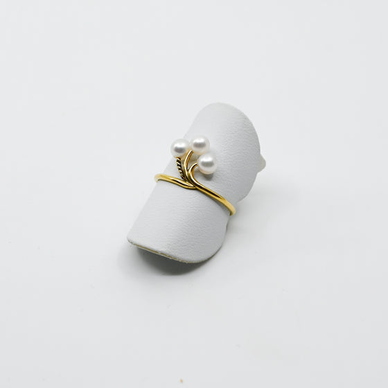 Ring Gelbgold 750 mit Perlen