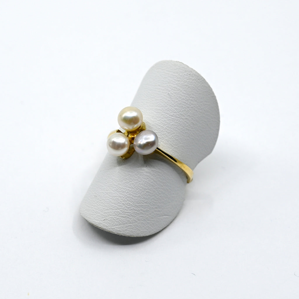 Ring Gelbgold 750 mit Perlen