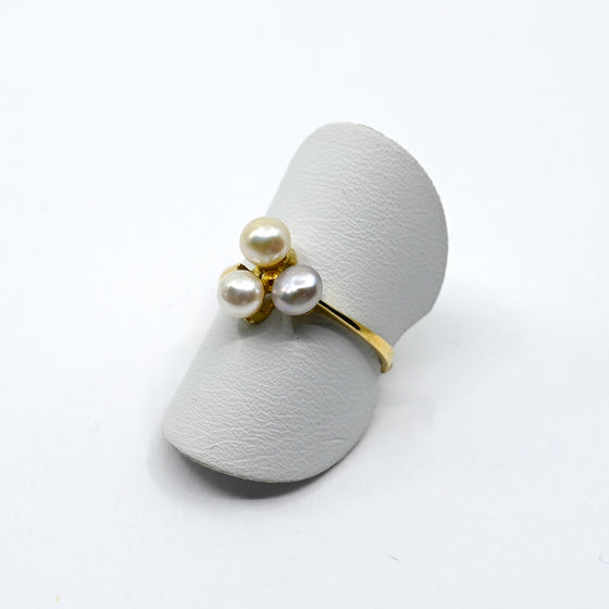 Ring Gelbgold 750 mit Perlen