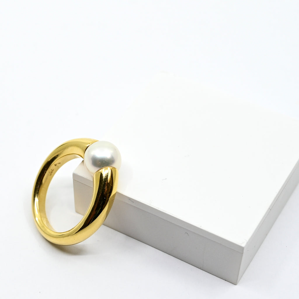 Ring Gelbgold 750 mit Perle