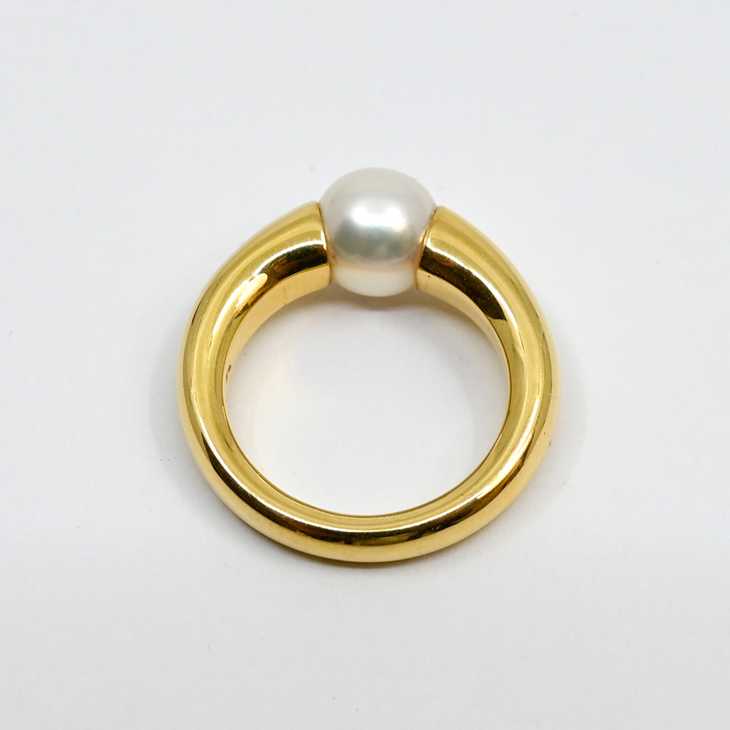 Ring Gelbgold 750 mit Perle