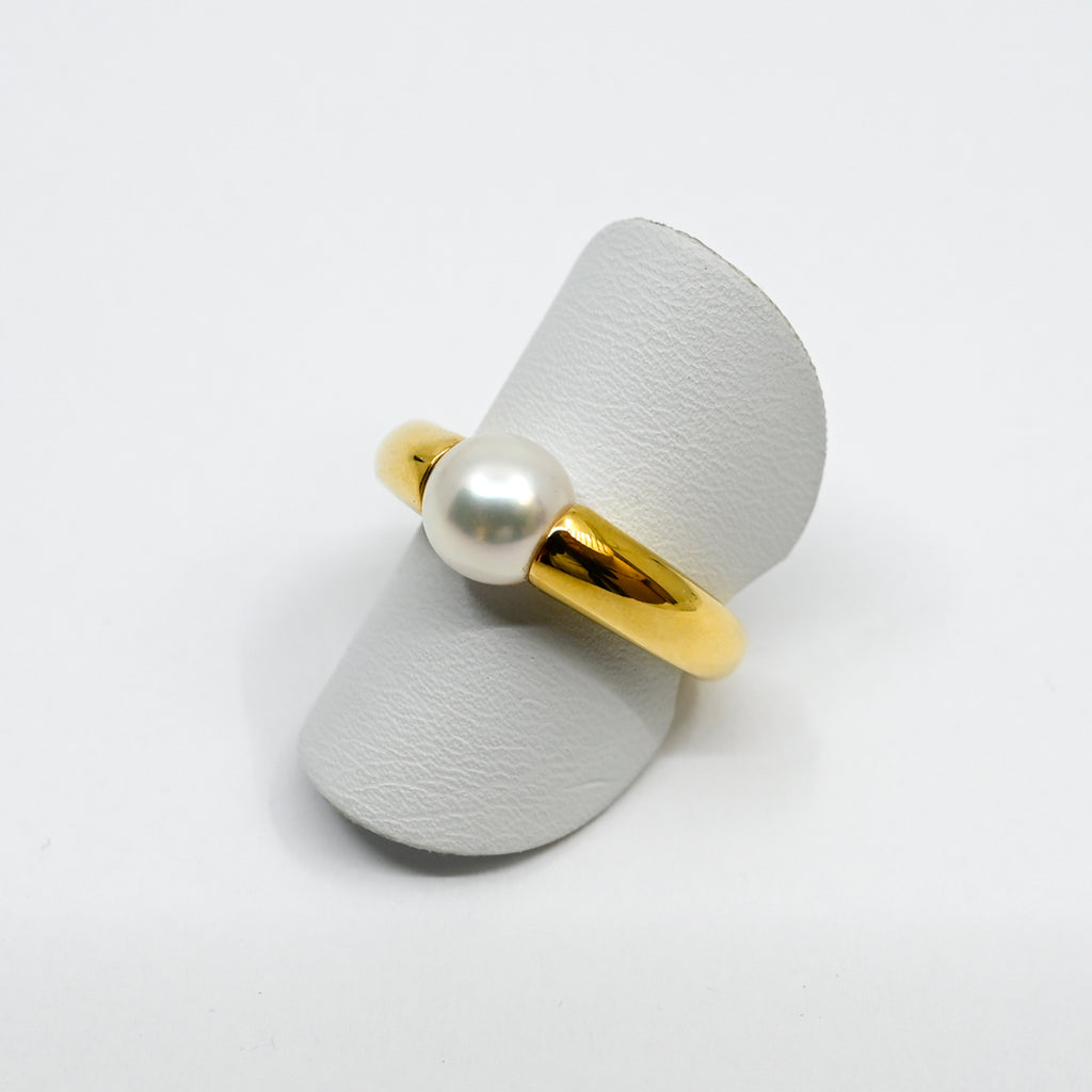 Ring Gelbgold 750 mit Perle