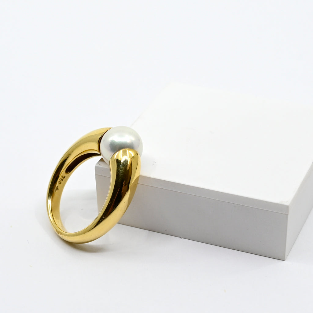 Ring Gelbgold 750 mit Perle