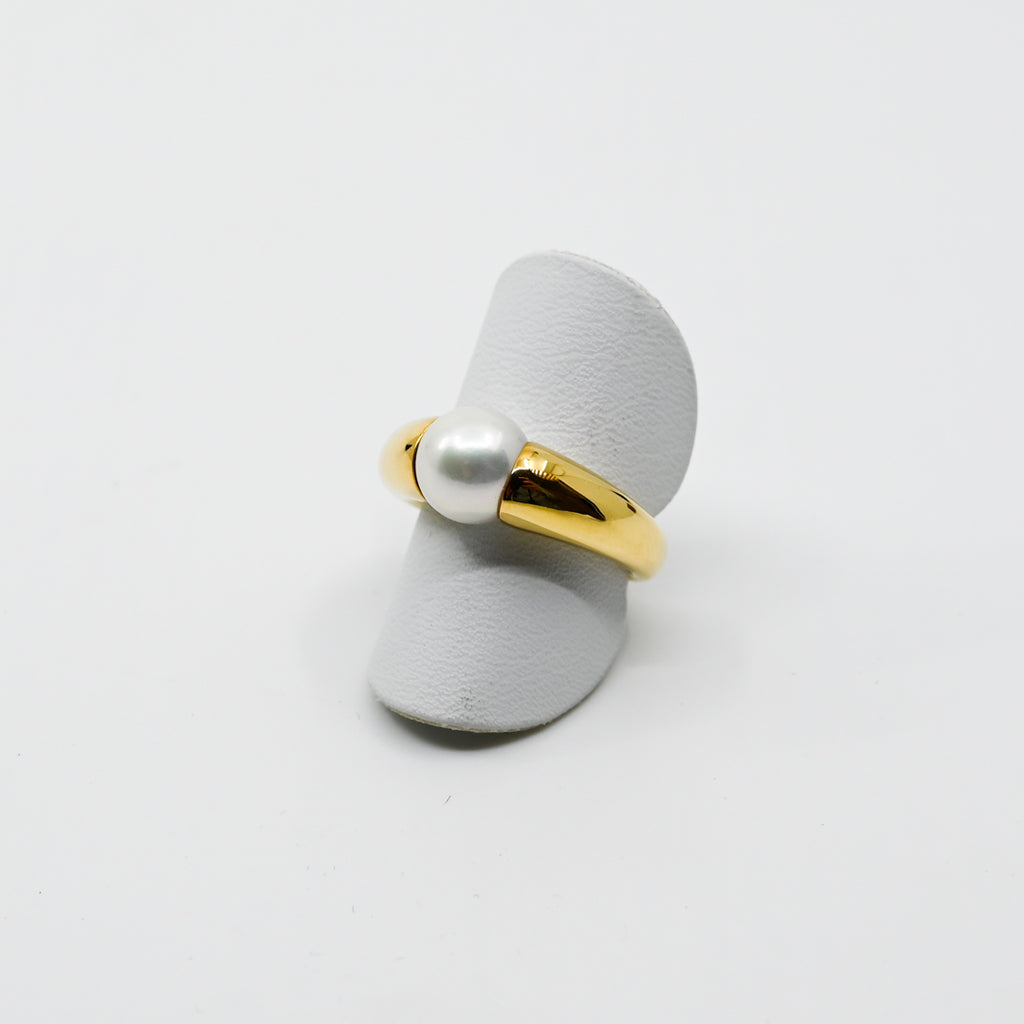 Ring Gelbgold 750 mit Perle