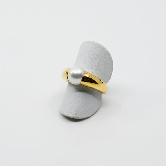 Ring Gelbgold 750 mit Perle