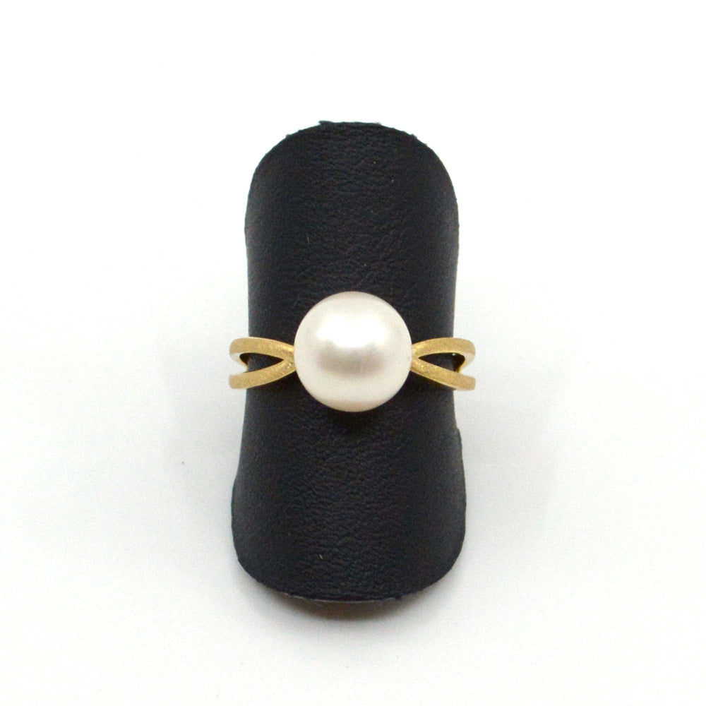 Ring Gelbgold 750 mit Perle