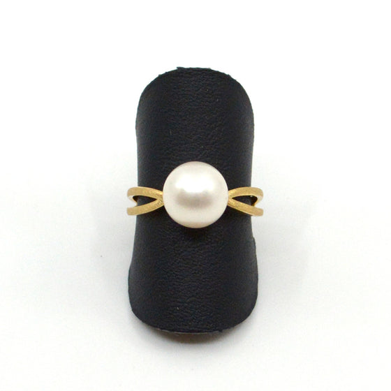 Ring Gelbgold 750 mit Perle