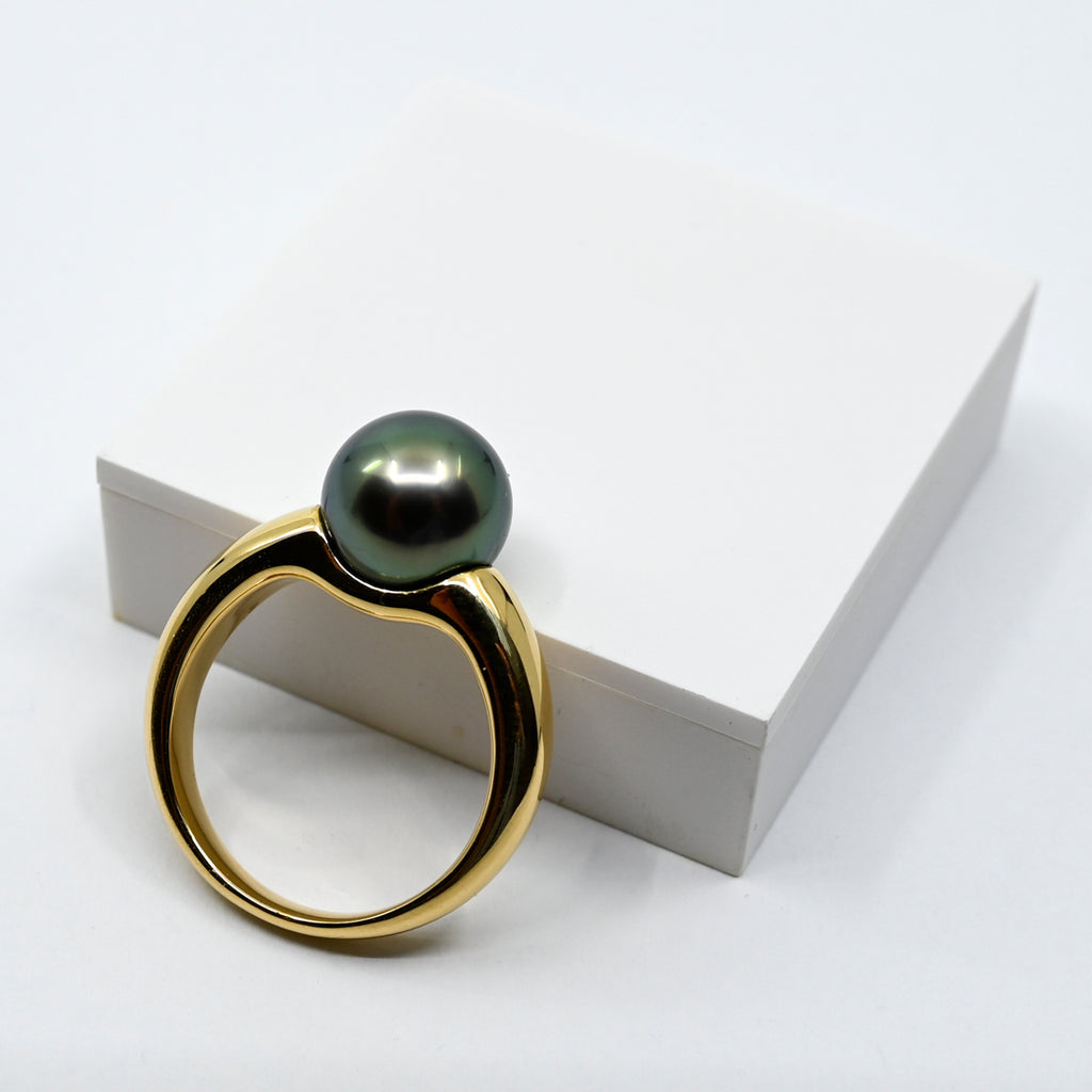 Ring Gelbgold 750 mit Tahiti-Perle