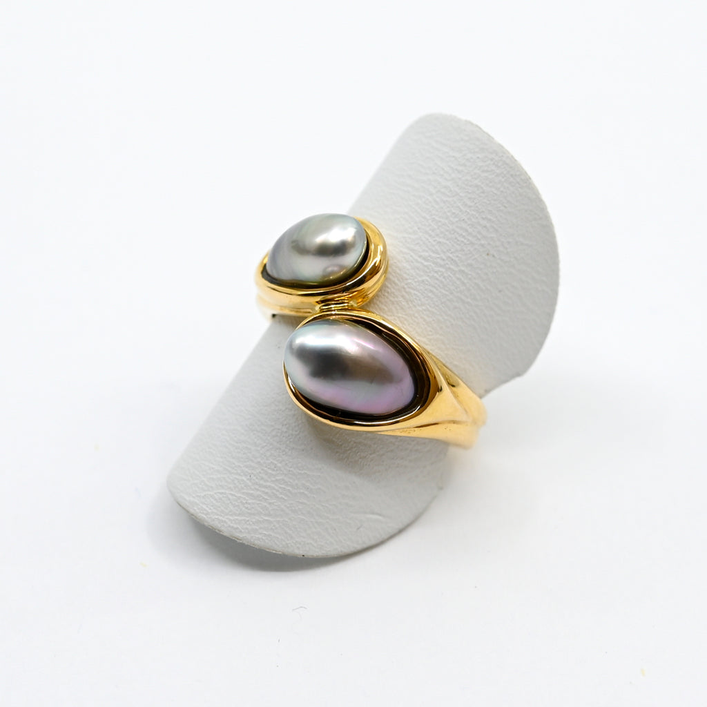 Ring Gelbgold 750 mit Tahiti-Perlen