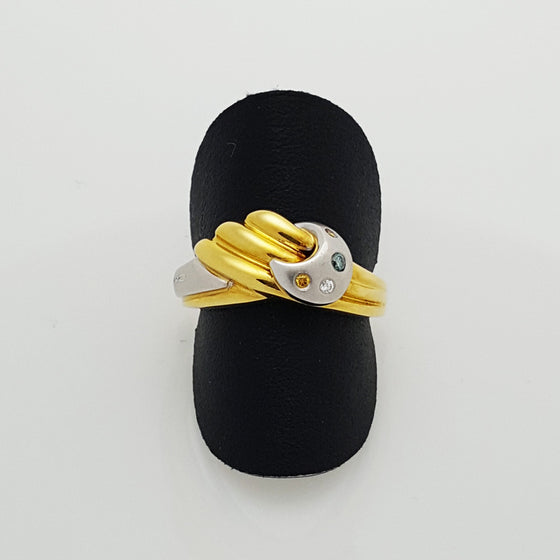 Ring Colani Design Gelbgold/Weissgold 750